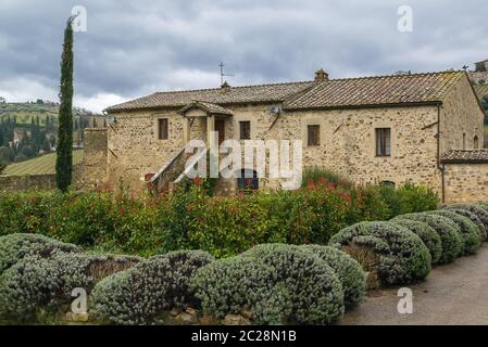 Abbey of Sant Antimo, Italy Stock Photo