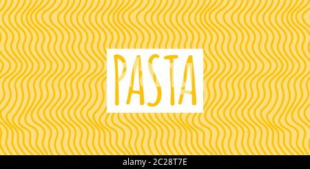 Pasta banner. Macaroni background. Vector illustration Stock Vector