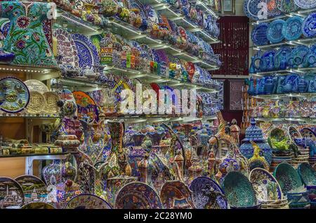 Colorful Turkish ceramics Stock Photo