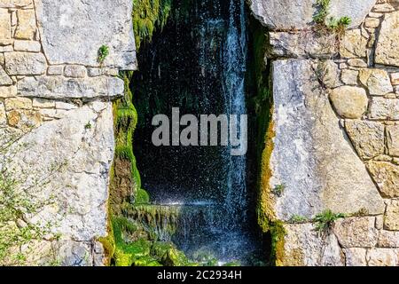 Cascade between Eleven Acre Lake and Upper Copper Bottom Stock Photo