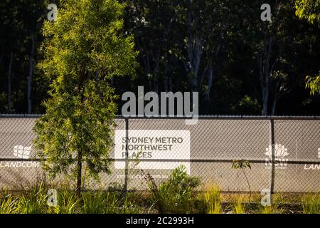 The Sydney Northwest Metro Rapidt Transit line Stock Photo