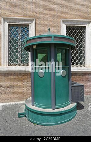 Armored Guard Booth House at Quirinale in Rome Italy Stock Photo