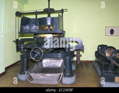 MAURITIUS - APRIL 29, 2012: equipment - exhibits in the museum at the tea factory Stock Photo