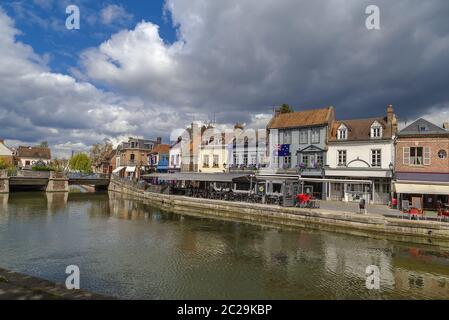 embankment in Amiens, France Stock Photo