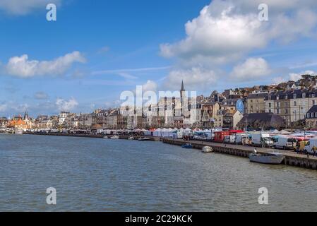 promenade in Trouville-sur-Mer, France Stock Photo