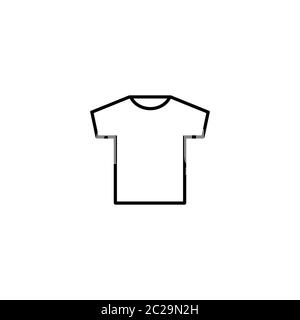 Blank male t shirt template icon line. Vector on isolated white background. Eps 10. Stock Vector