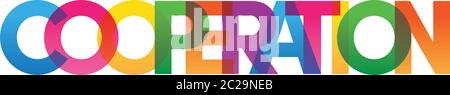 Colored rainbow text. Vector banner. Corporate concept. Gradient Text. Transparency Letters Stock Vector