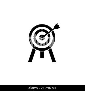 Mission, target icon or business goal logo on isolated white background. EPS 10 vector Stock Vector