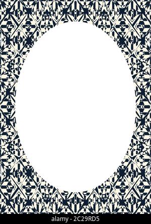 Circle Frame Background with Decorated Borders Stock Photo