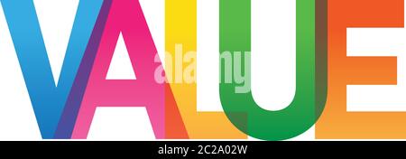 Colored rainbow text. Vector banner. Corporate concept. Gradient Text. Transparency Letters Stock Vector