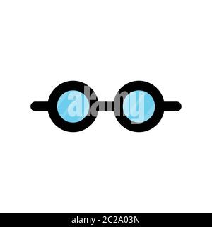 Glasses outline icon isolated on white background. Design template vector Stock Vector