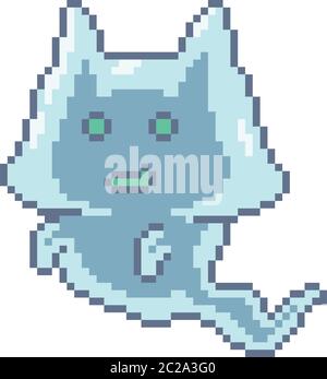 vector pixel art cat dolphin isolated cartoon Stock Vector Image & Art -  Alamy