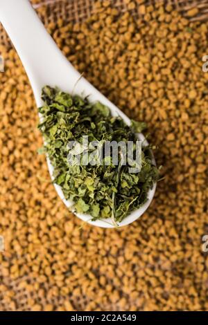 Kasuri Methi / Kasoori Methi or dried fenugreek leaves also known as ...