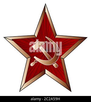 A Russian officer army metal enamel pin cap badge Insignia Stock Photo