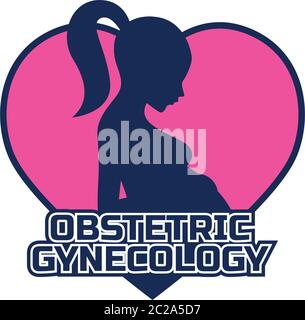 obstetrics gynecology logo for doctor or clinic, vector illustration ...