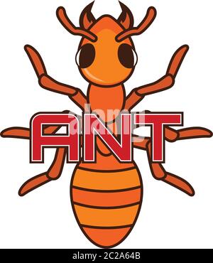 ants logo isolated on white background, vector illustration Stock Vector