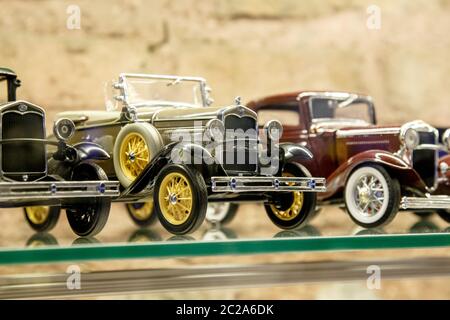 Istanbul, Turkey, 23 March 2019: Collections of various car miniature model at same scale. Some of them are scarce and the model Stock Photo