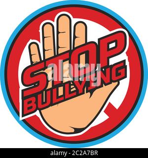 stop bullying, no bullying logo, vector illustration Stock Vector Image ...