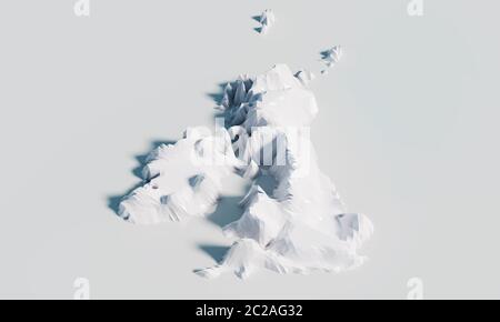 Relief map with the heights of Great Britain and Ireland Stock Photo