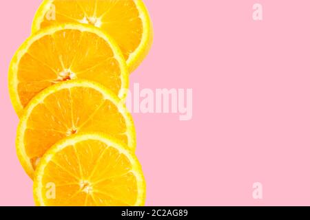 dried apples and oranges on wooden background. top view Stock Photo