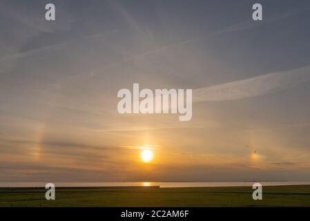 North Sea island of Neuwerk in the Wadden Sea, Federal State of Hamburg, UNESCO World Heritage, National Park Zone II, North Germany, Europe Stock Photo