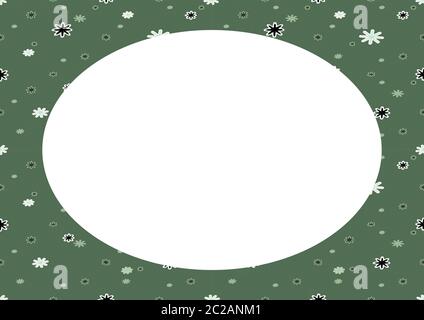 Circle Frame Background with Decorated Borders Stock Photo