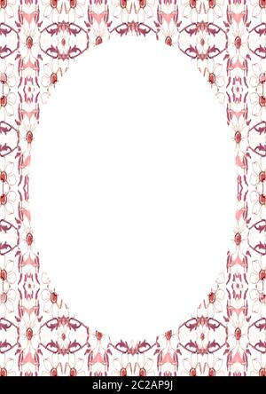 Circle Frame Background with Decorated Borders Stock Photo