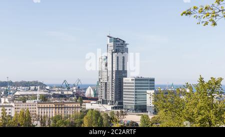 Gdynia, Poland 09 May 2020;Sea Towers skyscrapers in Gdynia, panoramic view Stock Photo