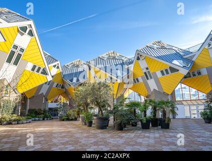 Cube House are a set of innovative houses built in Rotterdam, Netherlands Stock Photo