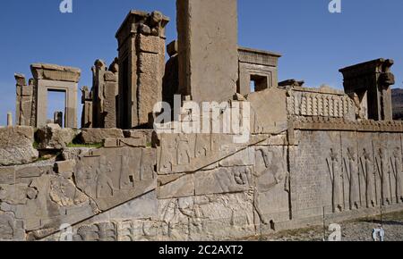 The archeological's site of the ancient persian city, Persepolis; a UNESCO world heritage site, nearby Shiraz, in Iran.
