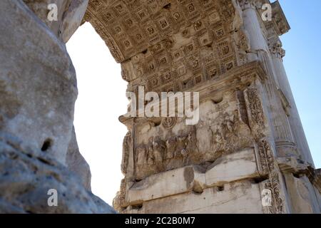 Roman forum archeological site, in Rome, Italy Stock Photo