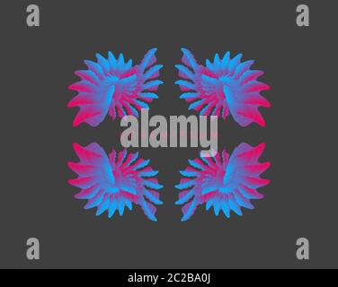 Decorative element for banner, card, poster or web design. Vector art illustration with dynamic effect. Stock Vector