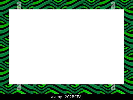 White Frame with Decorated Borders Stock Photo