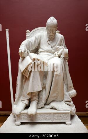 Sculpture of Ivan the Terrible (1875) – Front View - State Tretyakov Gallery in Moscow, Russia Stock Photo