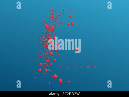 Floating liquid blobs. Abstract colorful banner with fluid shapes. Futuristic composition with bubbles. 3D vector illustration for advertising, market Stock Vector