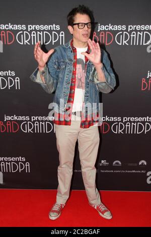 Johnny Knoxville ‘Irving Zisman’ arrives on the red carpet for the special screening of Jackass Presents: Bad Grandpa at Event Cinemas, George Street Stock Photo