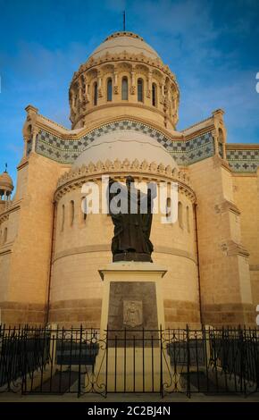 Exterior view to Cathedrale Notre Dame d'Afrique at Algiers, Algeria Stock Photo