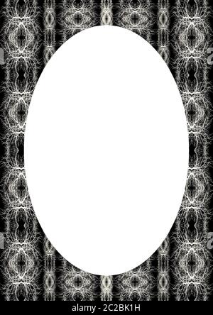 Circle Frame Background with Decorated Borders Stock Photo