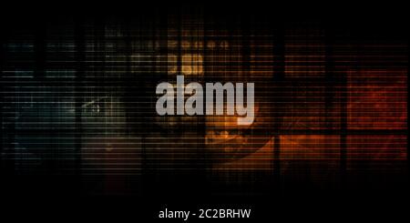 Projecting the Future in a Digital Art Abstract Stock Photo