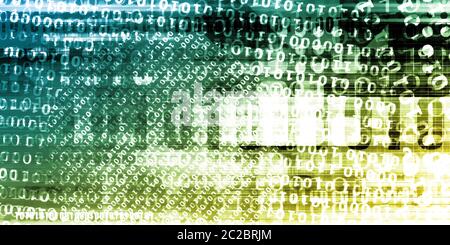 Data Explosion with Exploding Information Binary Numbers Background Stock Photo