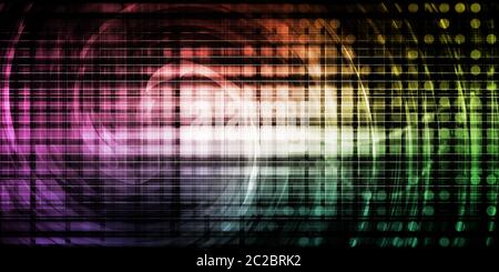 Tech Digital Data Transfer Network as Abstract Stock Photo