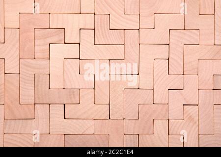 Wooden different shapes blocks background Stock Photo