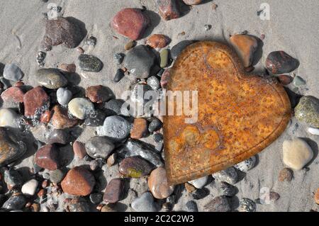 Rusty heart Stock Photo