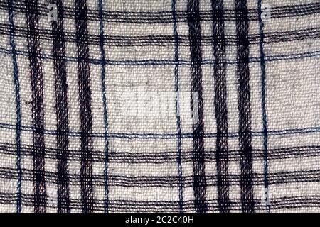 Plaid in white and blue Stock Photo