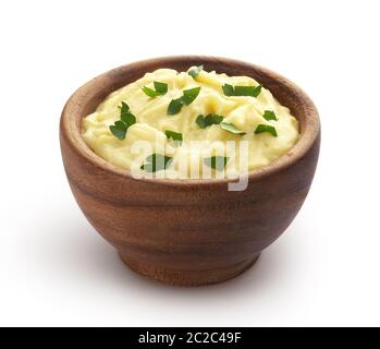 Mashed potatoes isolated on white background Stock Photo