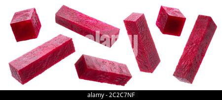 Sliced beetroot isolated on white background, collection Stock Photo