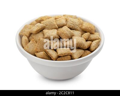 Sweet corn pads in bowl isolated on white background Stock Photo
