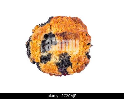 Homemade blueberry muffin isolated on white Stock Photo