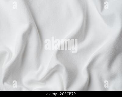 White cotton jersey fabric texture Stock Photo