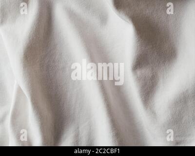 White cotton jersey fabric texture Stock Photo